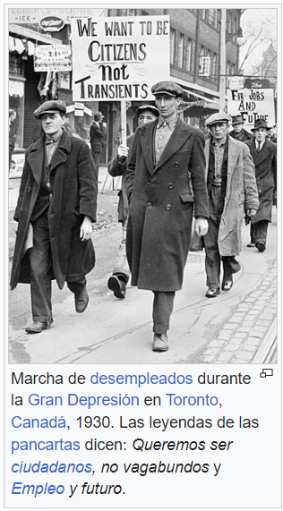 Gran Depresion Canada 1930